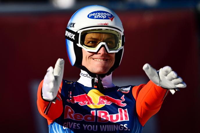 Gregor Deschwanden | Gregor Deschwanden se veseli premierne zmage svetovnega pokala. | Foto Reuters