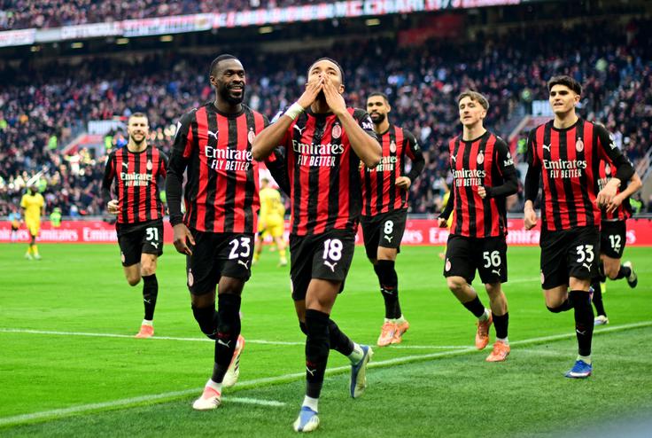 Christopher Nkunku je dosegel dva gola ob zmagi AC Milana s 3:0. | Foto: Reuters