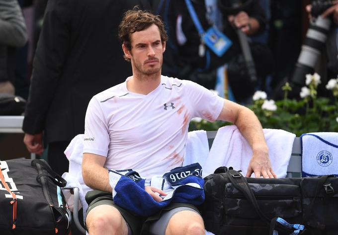 Andy Murray je v Parizu še enkrat več brez lovorike. Z nastopom v finalu pa je zaslužil milijon dolarjev (881 tisoč evrov). | Foto: 