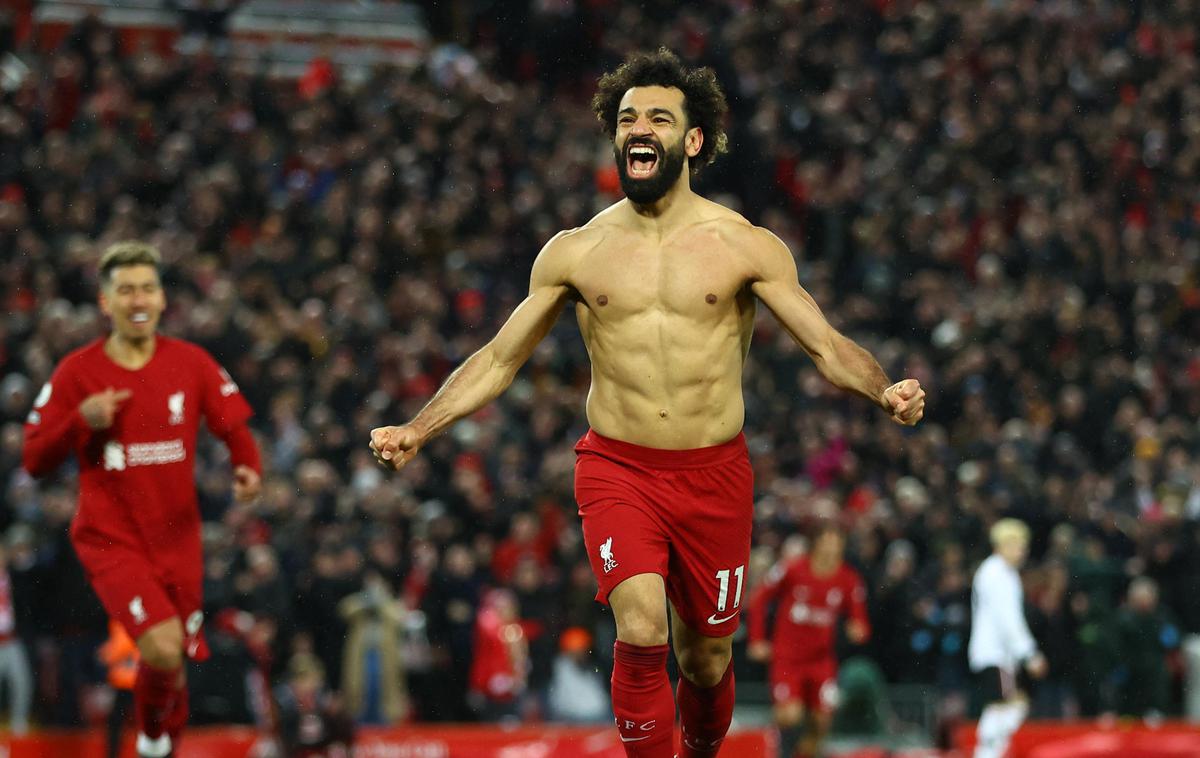 Liverpool Mohamed Salah | Mohamed Salah je dosegel dva zadetka. | Foto Reuters