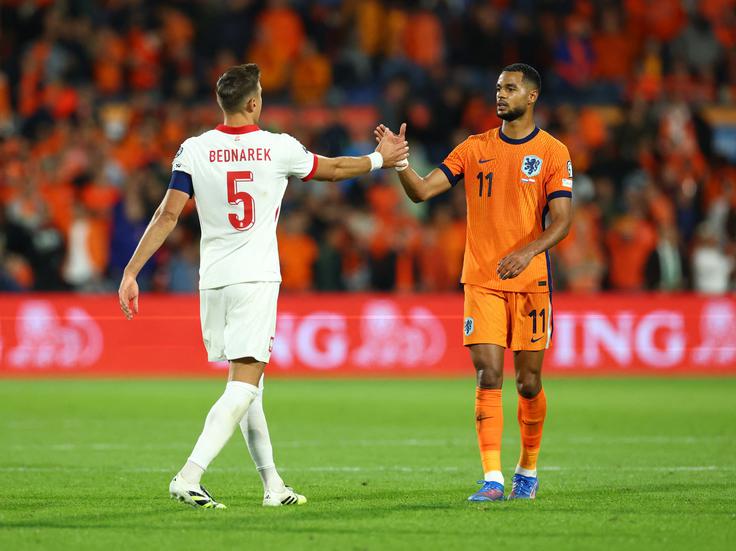 Nizozemci in Poljaki so se v Rotterdamu razšli z neodločenih 1:1. | Foto: Reuters