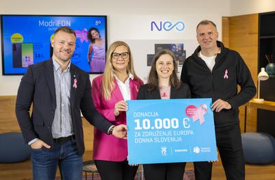 Tudi letos Samsung in Telekom Slovenije z novo donacijo društvu Europa Donna