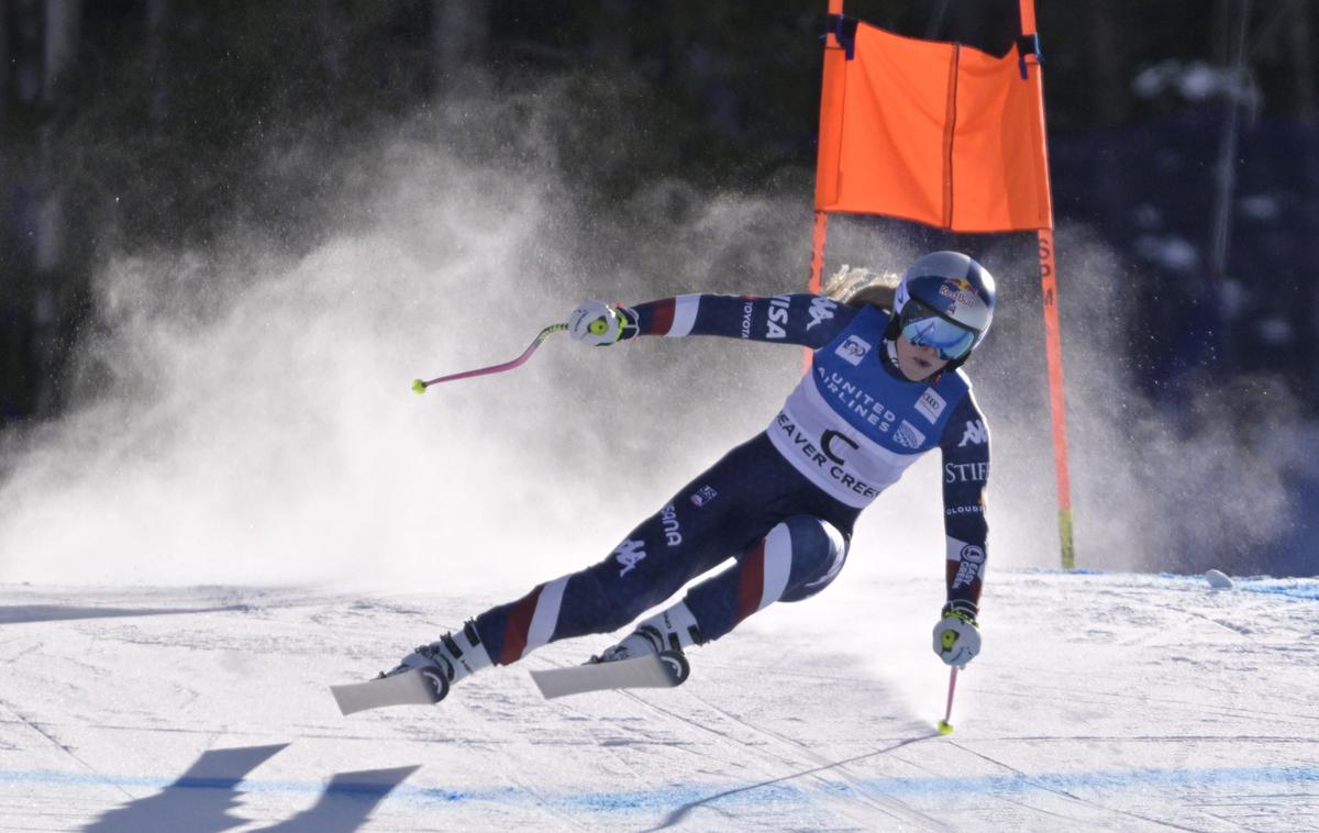 Lindsey Vonn | Lindsey Vonn je bila pred dvema tedfnoma v Beaver Creeku predtekmovalka na moškem smuku. | Foto Reuters