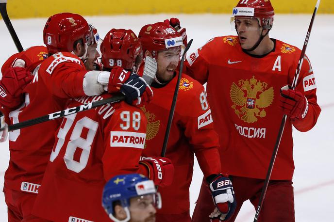 Rusija hokej | Na zadnji tekmi skupine A je Rusija s 7:4 premagala Švedsko. | Foto Reuters