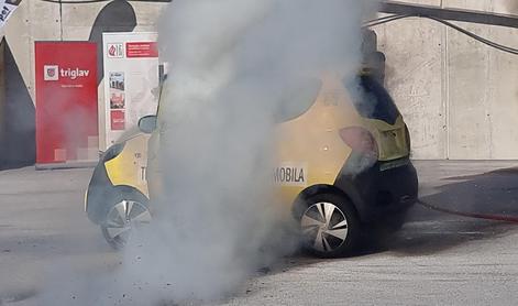 Pri Celju poskus vžiga električnega avtomobila, kaj se je zgodilo? #video