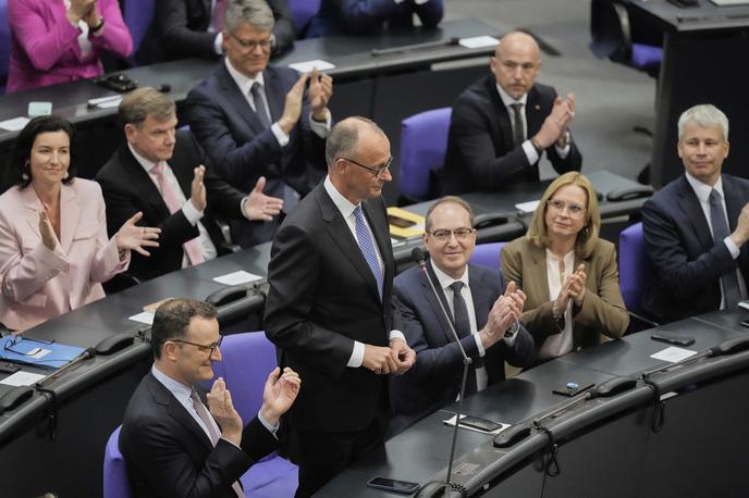 Friedrich Merz | Nemški Bundestag vodje krščanskih demokratov (CDU) Friedricha Merza kljub pričakovanjem danes v prvo ni potrdil za novega kanclerja. Uspelo mu je šele v drugem poskusu. | Foto Guliverimage