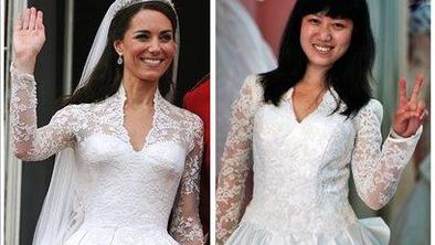 Kopije poročne obleke Kate Middleton