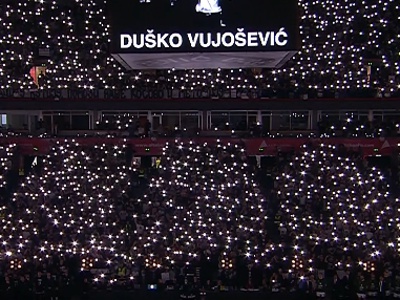 V beograjski Areni čustven poklon preminulemu Vujoševiću