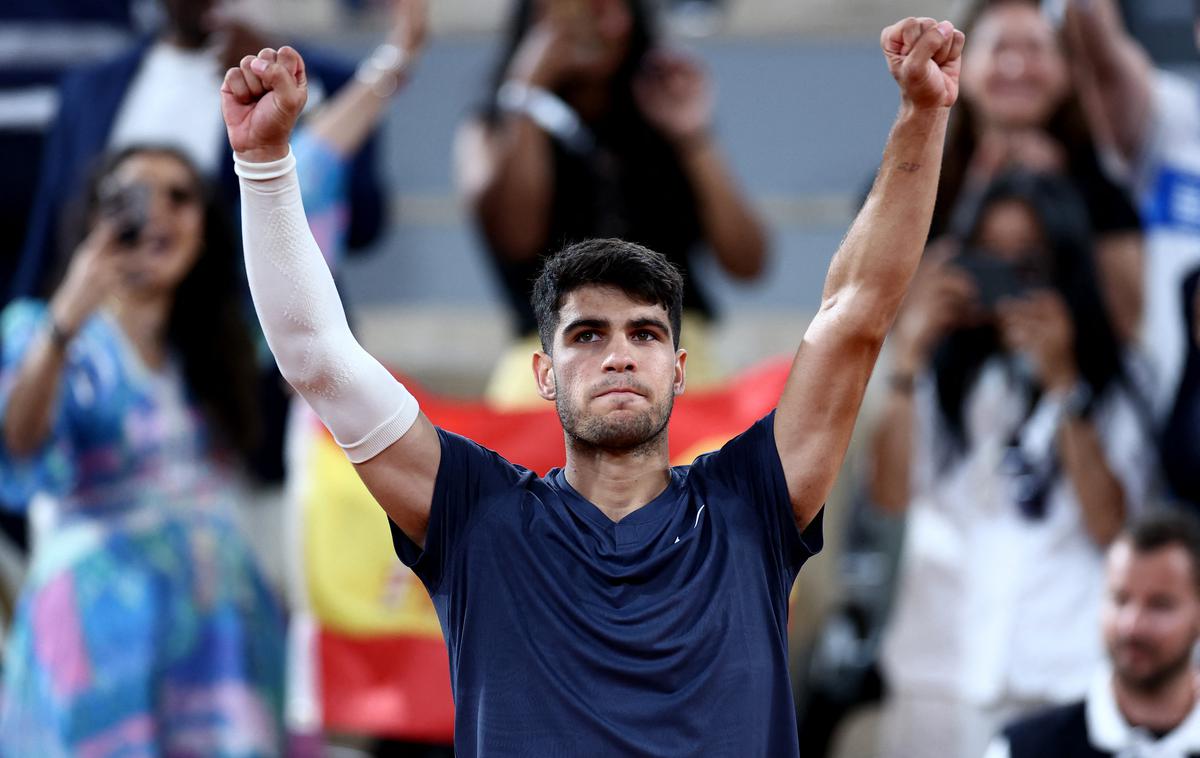 Roland Garros Carlos Alcaraz | Carlos Alcaraz je tretji nosilec turnirja. Prvi dvoboj je dobil brez težav. | Foto Reuters