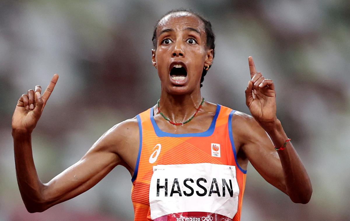Sifan Hassan | Sifan Hassan slavi novo zlato olimpijsko odličje. | Foto Reuters