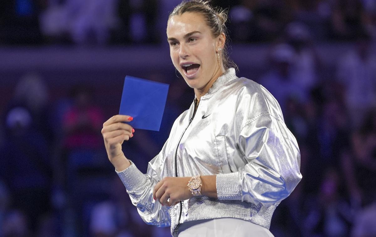 Arina Sabalenka | Arina Sabalenka, ko je dobila svoj ček. | Foto Guliverimage