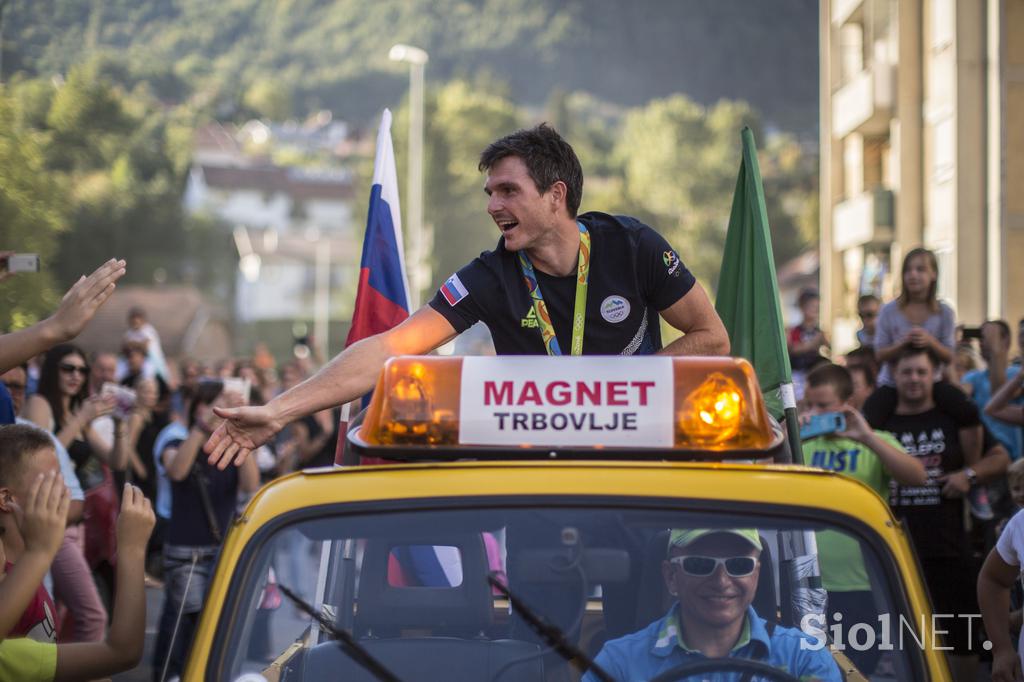 Peter Kauzer sprejem Hrastnik Rio 2016