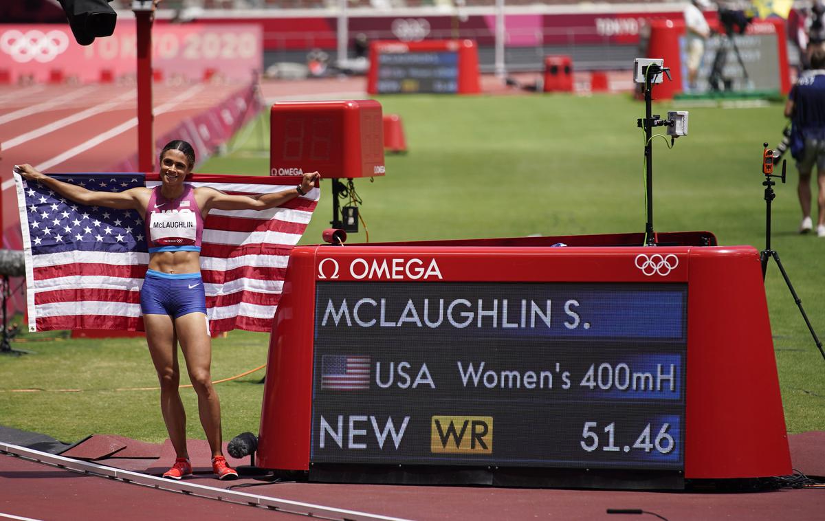 Sydney McLaughlin |  Sydney McLaughlin je za olimpijsko zlato odtekla svetovni rekord. Že v torek je zanj v moški konkurenci poskrbel Norvežan Karsten Warholm. | Foto Reuters