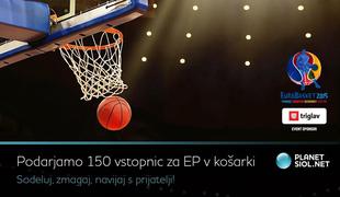 Podarjamo 150 vstopnic za EP v košarki