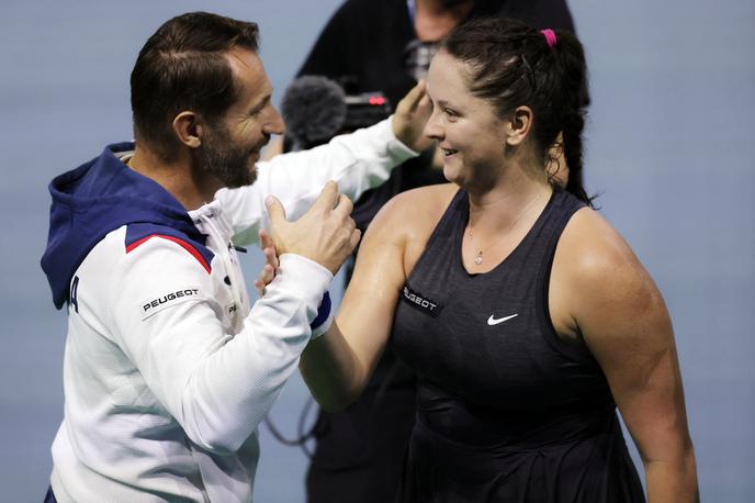 Viktoria Hruncakova, Matej Liptak | Zadovoljstvo Viktorie Hrunčakove in kapetana Slovaške reprezentance Mateja Liptaka po zmagi nad Avstralijo. | Foto Reuters