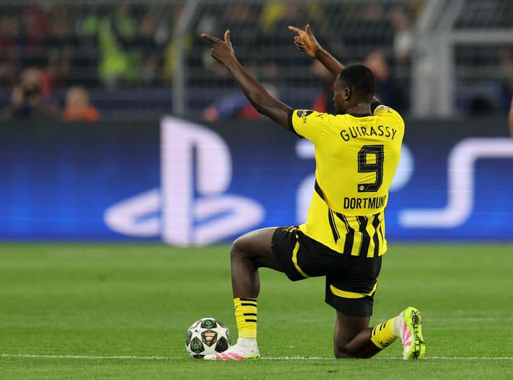 Serhou Guirassy, ko je z bele točke zadel za 1:0. | Foto: Reuters