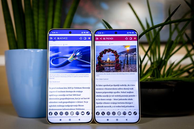 Zaslona na dveh najzmogljivejših pametnih telefonih serije Redmi Note 15 sta enake velikosti. | Foto: Gaja Hanuna