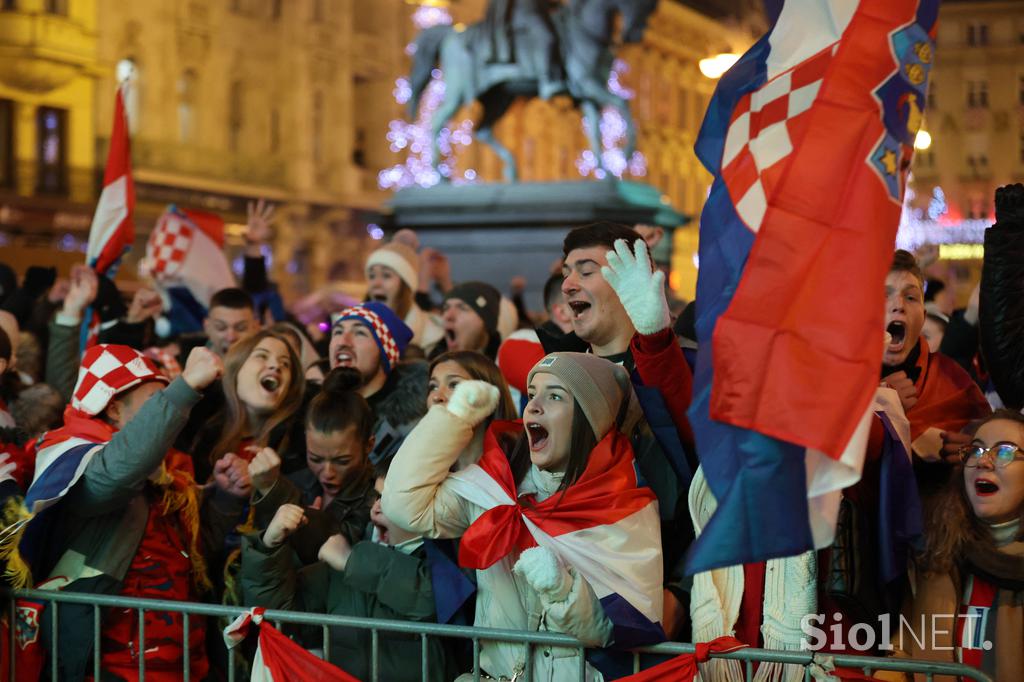 Zagreb slavje navijači