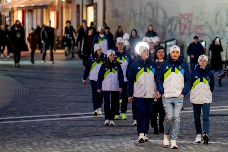 Sprejem slovenskih olimpijcev, OKS | Foto: Tamino Petelinšek/STA