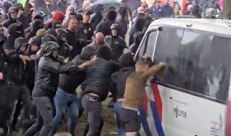 Z vodnimi topovi odgovorili nasilnim protestnikom #video