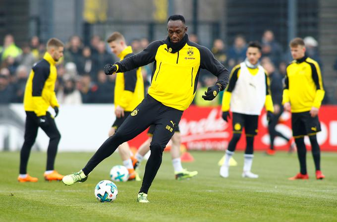 Usain Bolt na treningu Borussia Dortmund | Foto: Reuters