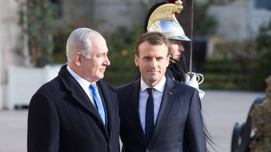 Netanjahu Macronu: Ustanovitev palestinske države bi bila velika nagrada za terorizem