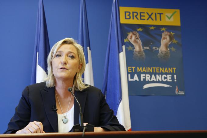 Če bo na francoskih predsedniških volitvah zmagala Le Penova, bo to verjetno imelo zelo usodne posledice za EU, saj prva dama Nacionalne fronte zagovarja frexit – izstop Francije iz EU po britanskem zgledu. | Foto: Reuters