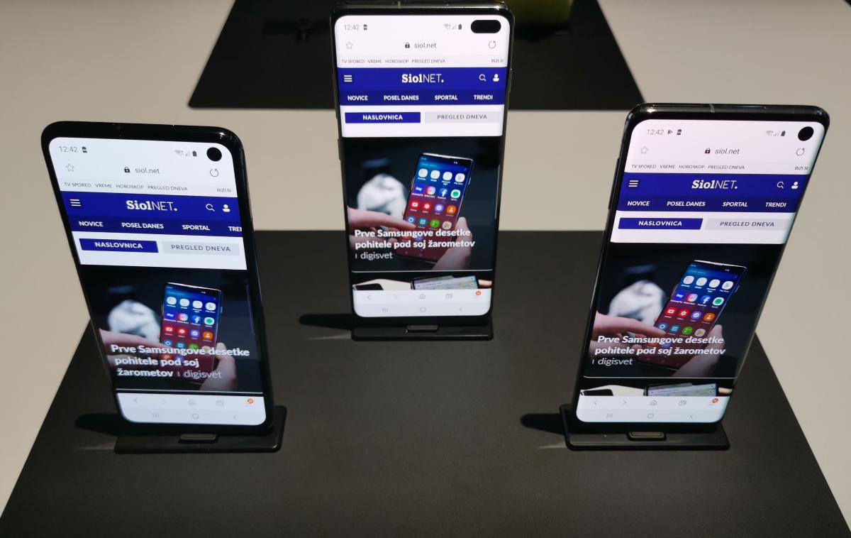 Samsung Galaxy S10 | Pametni telefoni družine Samsung Galaxy S10 prihajajo tudi v izvedbi, ki bo delovala v mobilnih omrežjih prihodnje generacije 5G. | Foto Srdjan Cvjetović