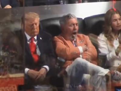 Trump v finalu lige NBA izžvižgan: je med tekmo tu