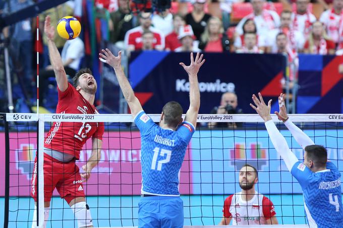 Slovenci in Poljaki se bodo v polfinalu evropskega prvenstva srečali tretjič zapored. Leta 2019 in 2021 so v finale napredovali Slovenci. Ti so Poljake premagali tudi v četrtfinalu leta 2015 in v boju za četrtfinale leta 2017. | Foto: Guliverimage