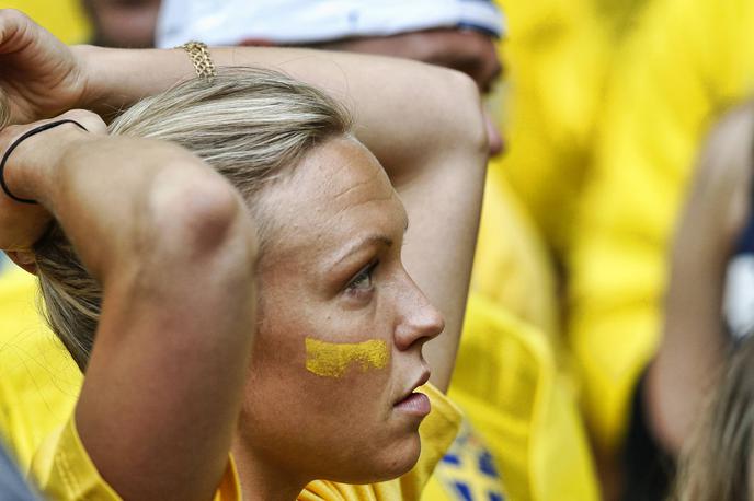 Švedska Navijačica | Navijači Švedske v zadnjem obdobju nimajo razlogov za zadovoljstvo. V ligi narodov so švedski nogometaši nanizali kar štiri poraze. | Foto Guliverimage