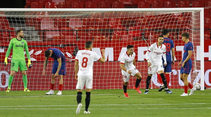 Kapetan Atletica Koke je prepričan, da bi moral biti zadetek Seville razveljavljen. | Foto: Reuters