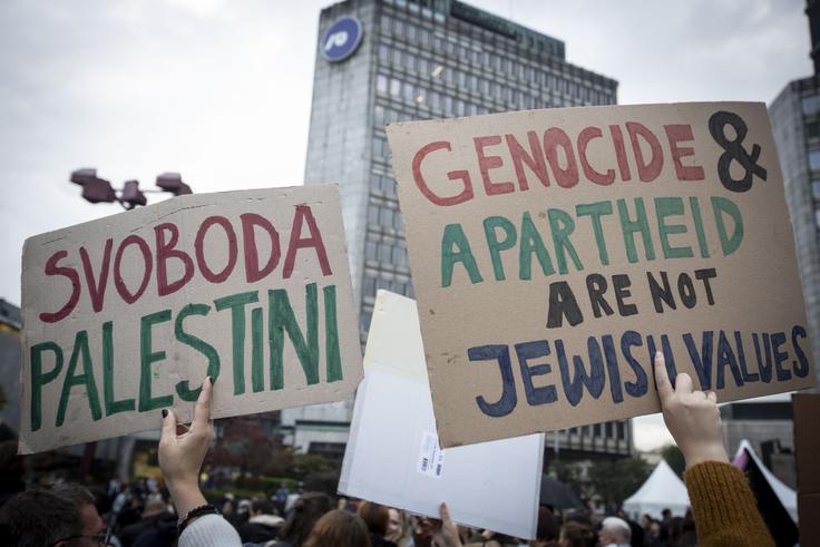 Shod v podporo Palestini | Foto: Bojan Puhek