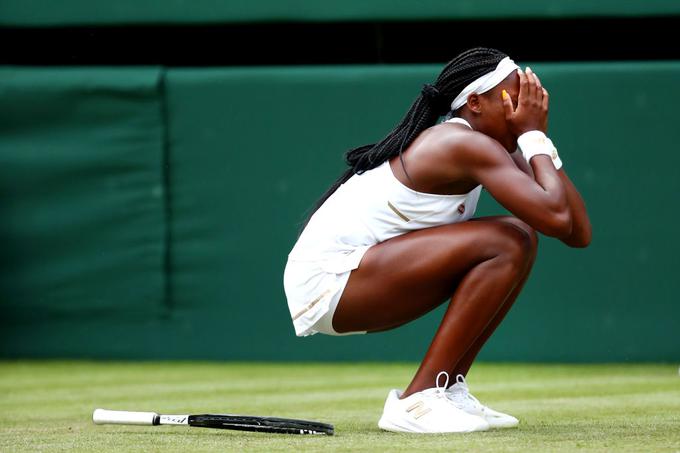 Ko je premagala Venus Williams, svojo vzornico, so jo oblile solze. | Foto: Gulliver/Getty Images