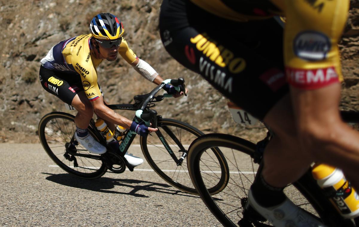 Primož Roglič | Primož Roglič je šesto etapo preživel brez pretresov in ostaja na izvrstnem drugem mestu, z vsega tremi sekundami zaostanka za rumeno majico. | Foto Reuters