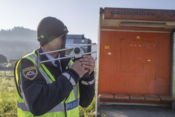 Policijska akcija - meritve hitrosti | Foto: Klemen Korenjak