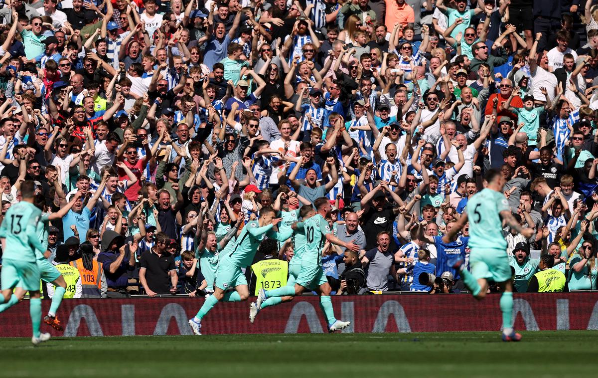 Leanrdo Trossard Tottenham Brighton | Belgijec Leandro Trossard je popeljal Brighton v vodstvo na gostovanju pri Tottenhamu v 90. minuti. | Foto Reuters