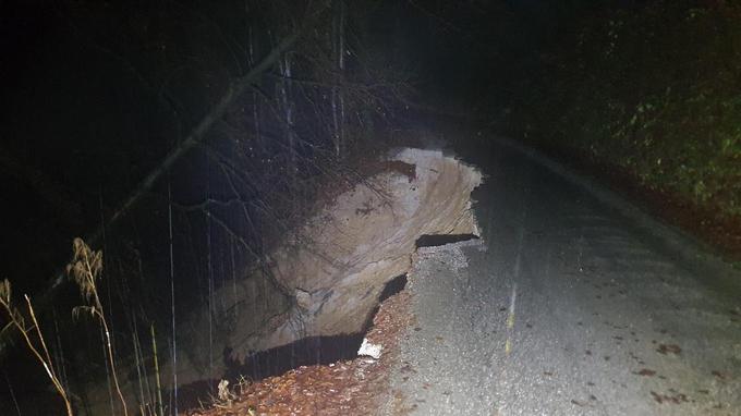 Plaz, ki se je ob obilnem deževju lanskega decembra sprožil pri vasi Zgornji Prekar.  | Foto: David Florjančič, Meteoinfo Slovenija