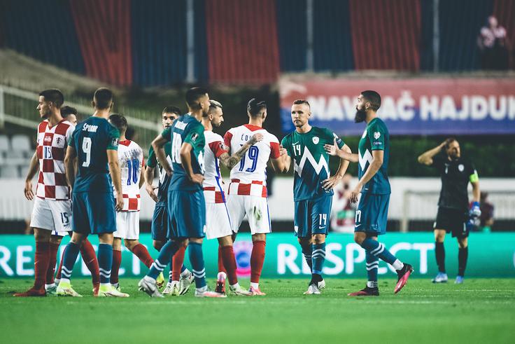 Slovenija se je v zadnjih kvalifikacijah za svetovno prvenstvo, ko se je potegovala za SP 2022 v Katarju, za kvalifikacijske točke v skupini merila s Hrvaško, Rusijo, Slovaško, Ciprom in Malto. Osvojila je četrto mesto. | Foto: Grega Valančič/Sportida