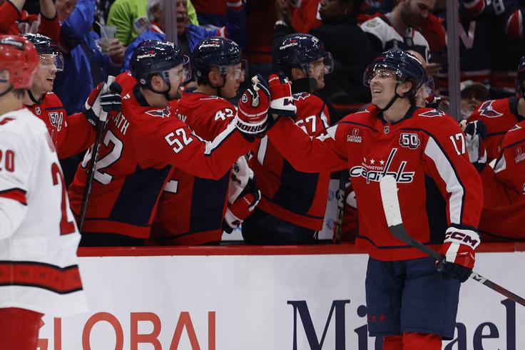 Dylan Strome (Washington Capitals) si je zagotovil prvo metso na vzhodu. | Foto: Reuters