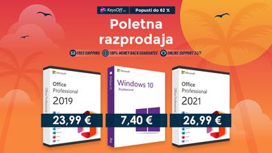 Kupite poceni originalni Windows 10 Pro že za 7 € v Keysoffovi poletni razprodaji s še več popusti do 62 %