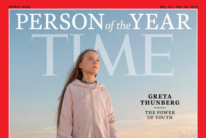 Revija Times je švedsko okoljsko aktivistko Greto Thunberg lani razglasila za osebnost leta 2019, s čimer je postala najmlajša dobitnica tega naziva. | Foto: 
