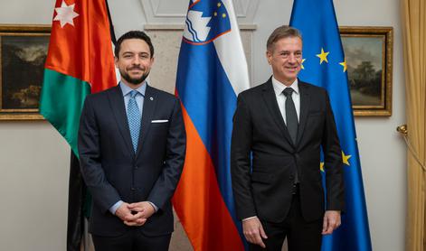 Golob po srečanju z jordanskim prestolonaslednikom poudaril nujnost spoštovanja premirja v Gazi