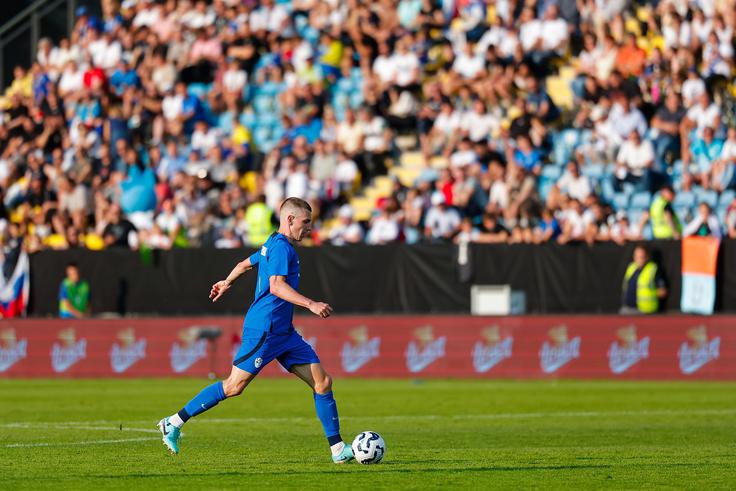 Mark Zabukovnik je proti Bosni in Hercegovini prvič v članski reprezentanci nastopil od prve minute. | Foto: Aleš Fevžer