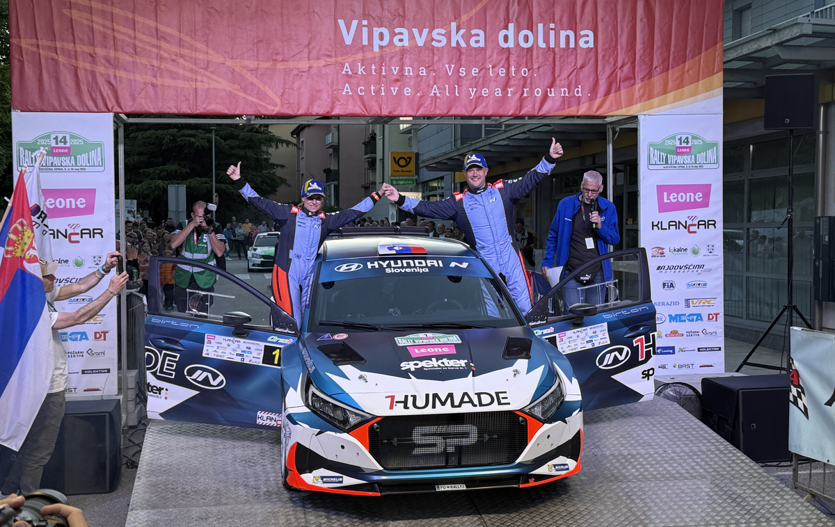 reli Vipavska dolina | Za Roka Turka (hyundai i20 rally2, sovoznica Blanka Kacin) je bila to že peta zmaga na reliju Vipavska dolina.  | Foto Gregor Pavšič