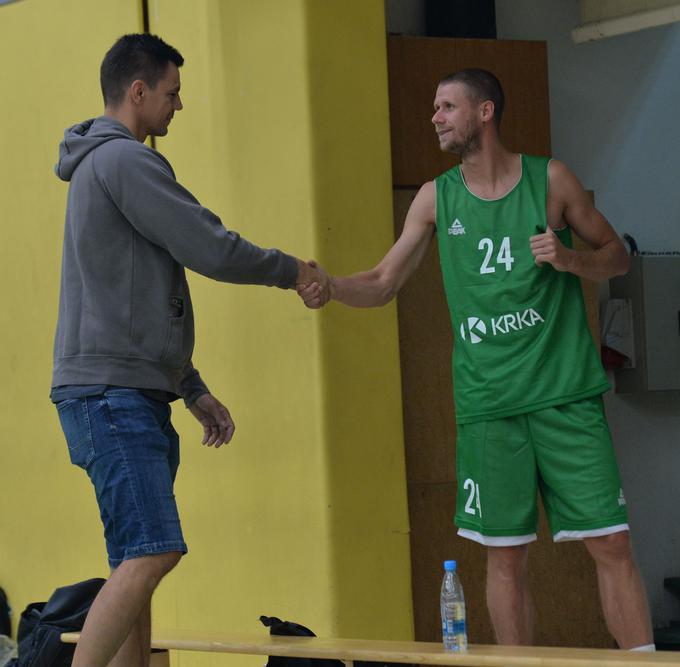 Jure Balažič (levo) je po končani igralski karieri stopil na mesto športnega direktorja kluba, Luka Lapornik pa bo v tej sezoni kapetan novomeške ekipe. | Foto: KK Krka Novo mesto