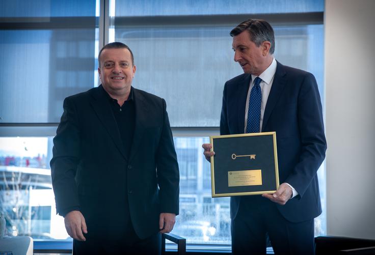 Joc Pečečnik, Borut Pahor | Foto: Kostantin Janev