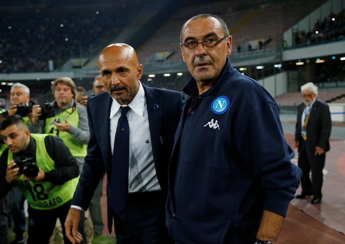 Trenerska tekmeca Luciano Spalletti in Maurizio Sarri sta se razšla brez zmagovalca. | Foto: Reuters
