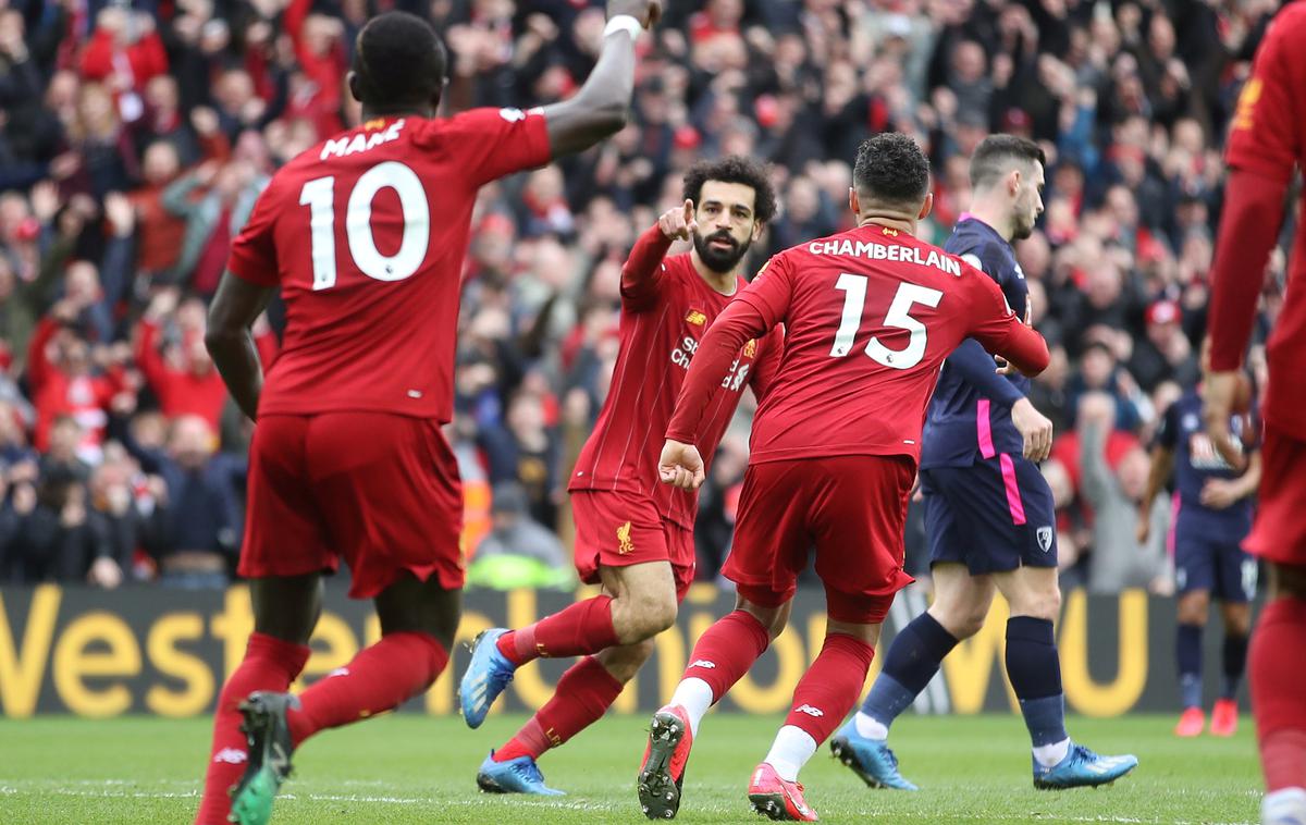Liverpool - Mane, Salah | Liverpool potrebuje le še nekaj točk, da potrdi naslov angleškega prvaka. | Foto Reuters