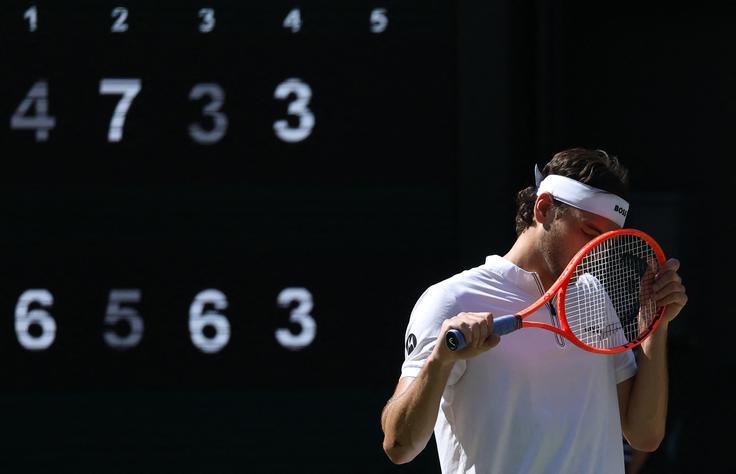 Taylor Fritz je svojo pot v Wimbledonu končal v polfinalu. | Foto: Reuters